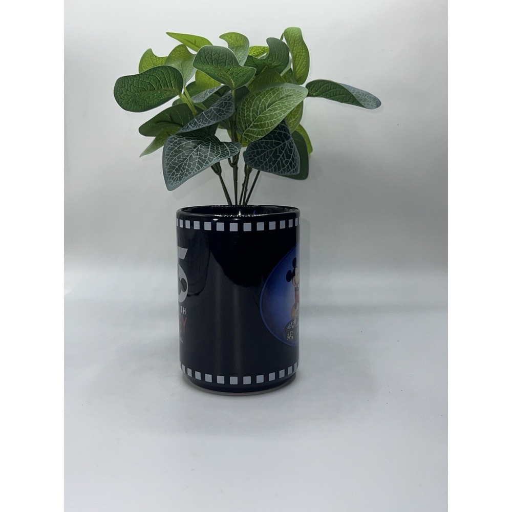 Walt Disney World "75 Years With Mickey"Black Mug w/ Mickey & Film Reel Graphics - Picture 2 of 8